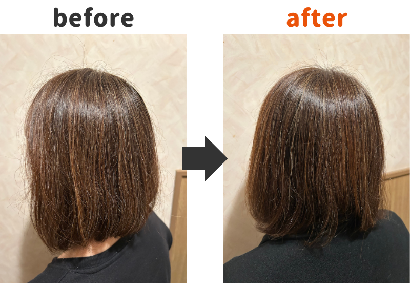 エポプレミアムヘマチンの1ヶ月使用後のビフォーアフター写真